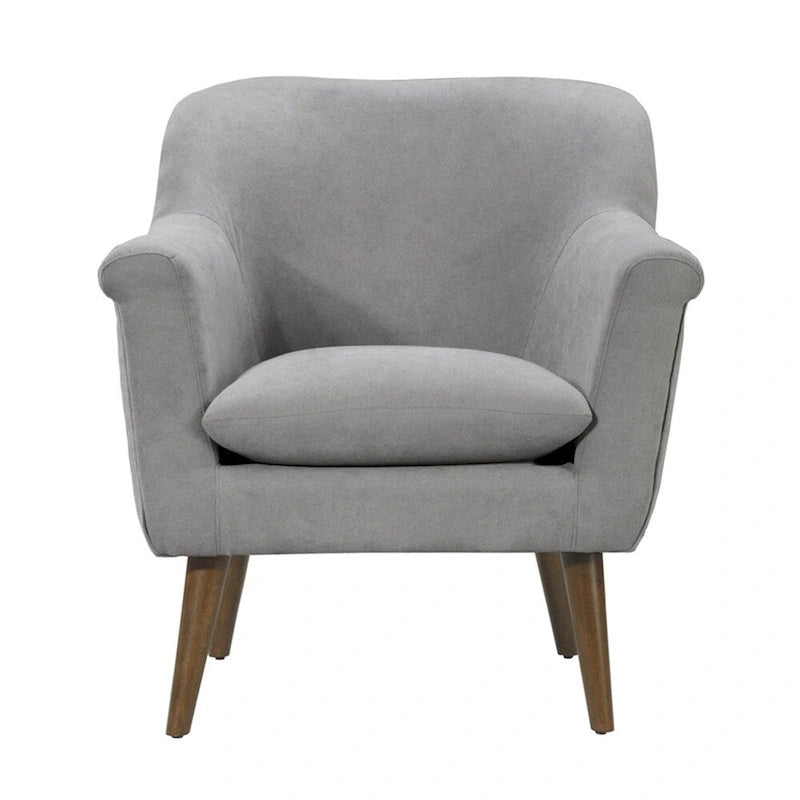 Woven Fabric Oversized Armchair, Mid-Century Modern