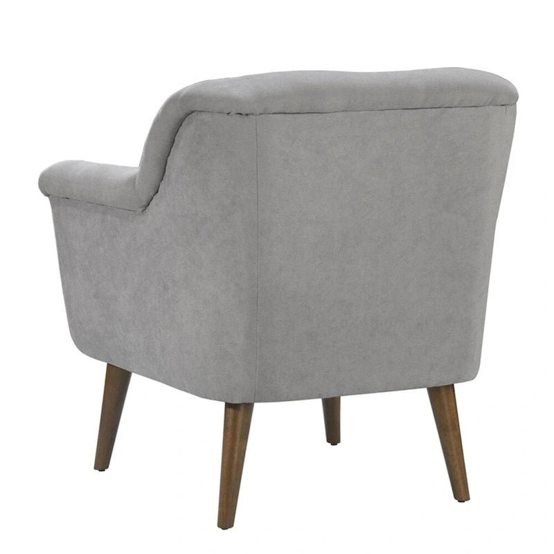 Woven Fabric Oversized Armchair, Mid-Century Modern