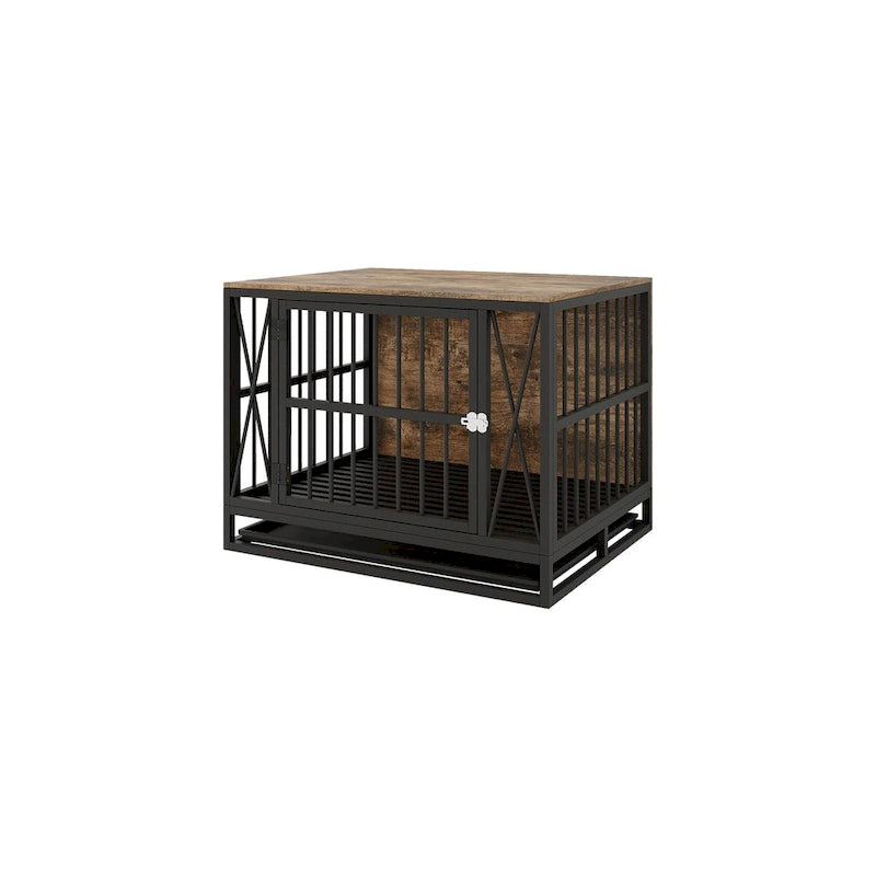 Dog Crate Furniture End Table with Removable Tray, 32.67 Inches