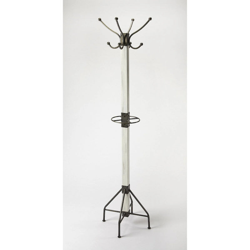Wood & Iron Coat Rack Stand
