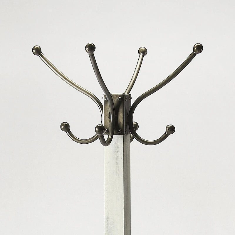 Wood & Iron Coat Rack Stand