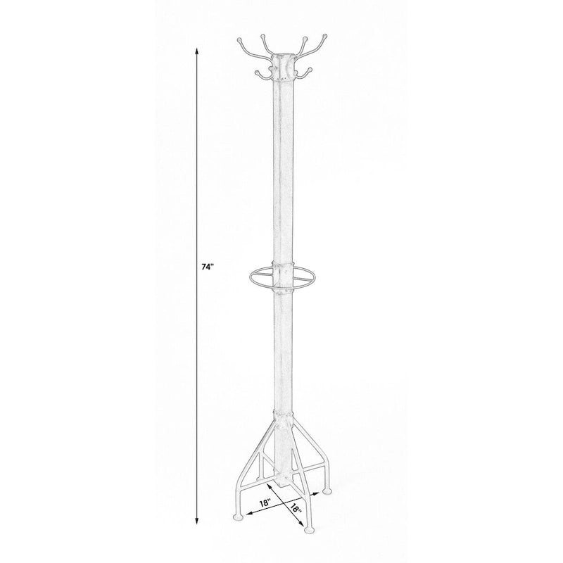 Wood & Iron Coat Rack Stand