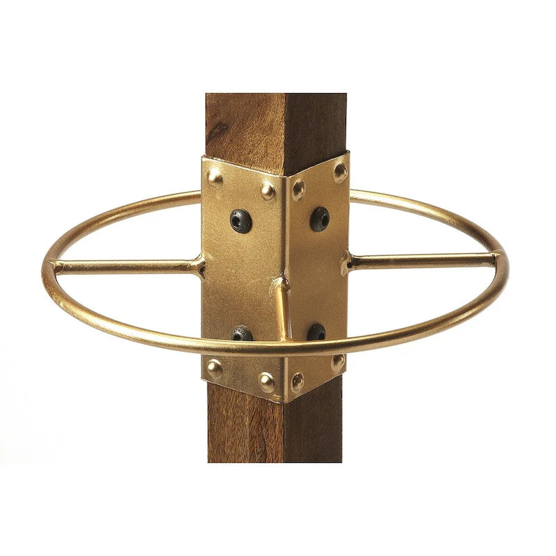 Wood & Iron Coat Rack Stand