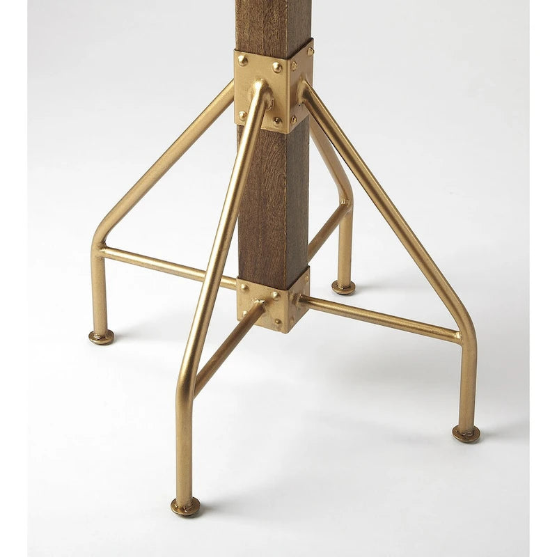 Wood & Iron Coat Rack Stand