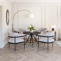 Dining Chair in Misty Gray Teddy Fabric