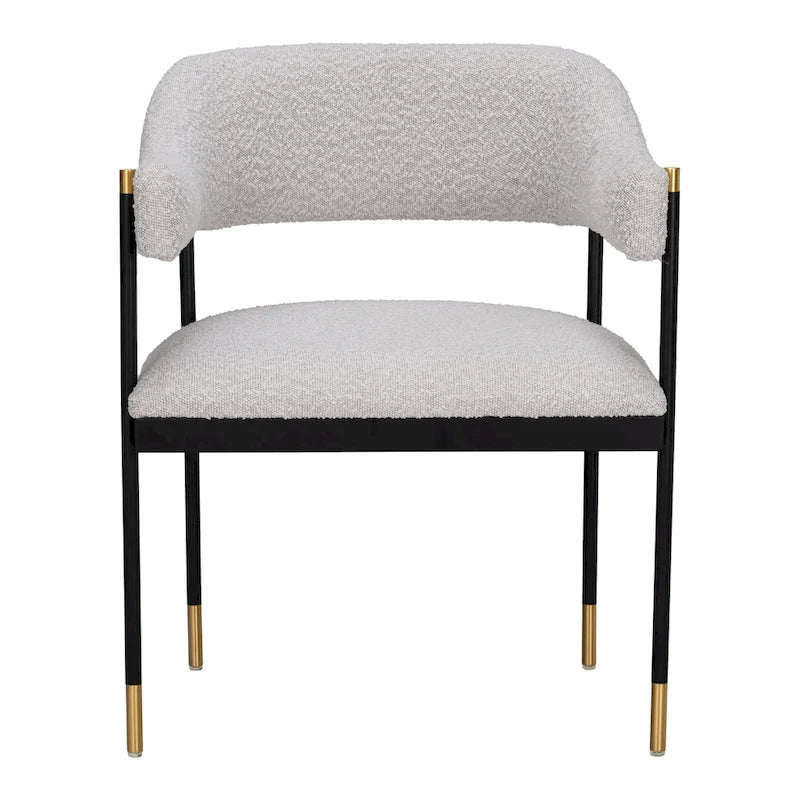 Dining Chair in Misty Gray Teddy Fabric