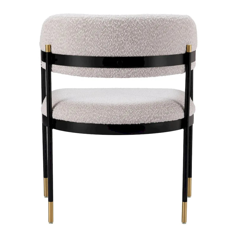 Dining Chair in Misty Gray Teddy Fabric