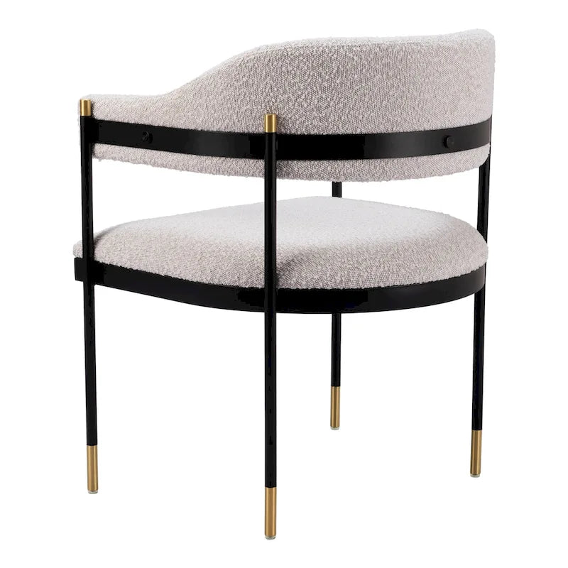 Dining Chair in Misty Gray Teddy Fabric