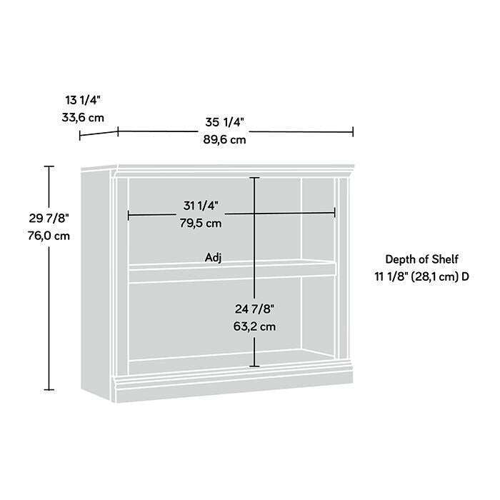 2-Shelf Bookcase, Washington Cherry Finish