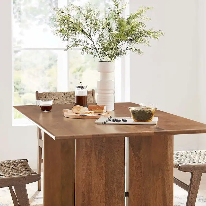 60-Inch Rectangular Mango Wood Dining Table