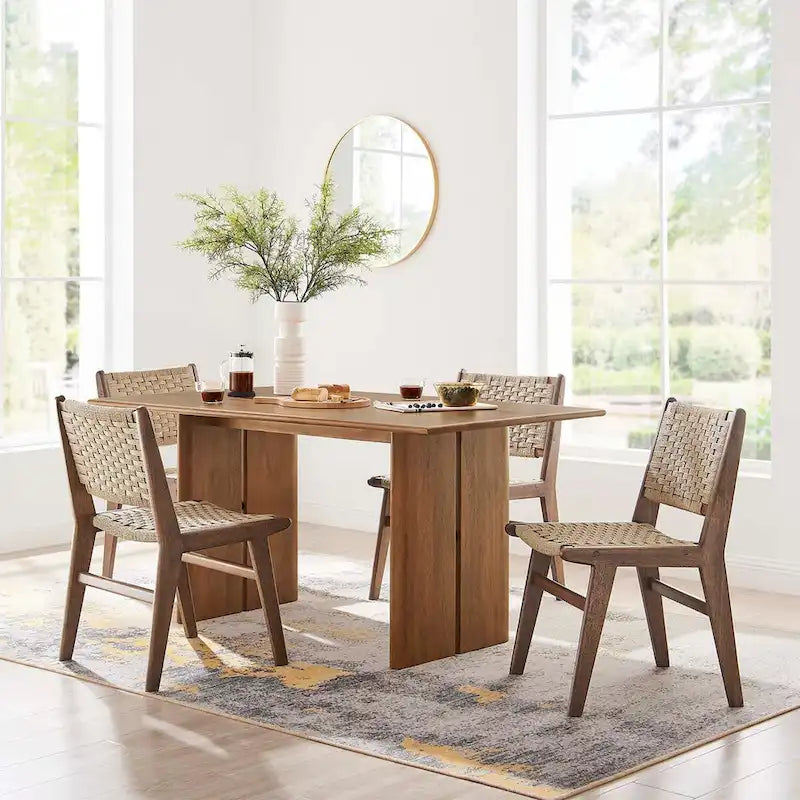 60-Inch Rectangular Mango Wood Dining Table